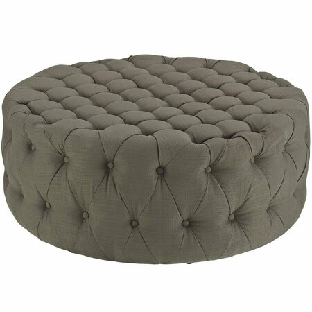 MODWAY FURNITURE 16.5 H x 40 W x 40 L in. Amour Upholstered Fabric Ottoman, Gray EEI-2225-GRA